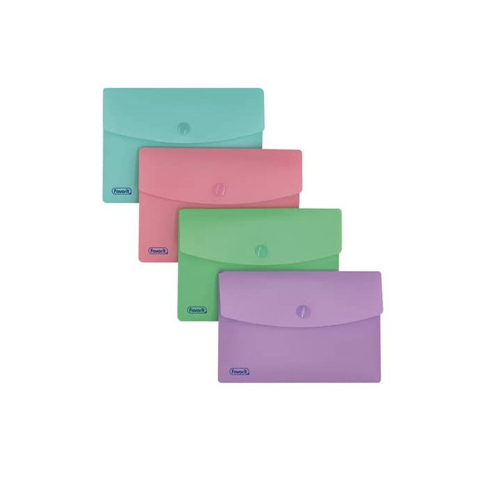 Buste con bottone A6 Favorit Pastel colori assortiti in conf. da 5 400151717 main product photo