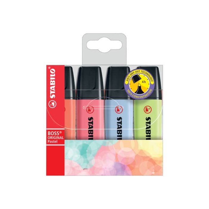 Evidenziatori Stabilo Boss Original Pastel conf. 4 colori assortiti 70/4-3 main product photo