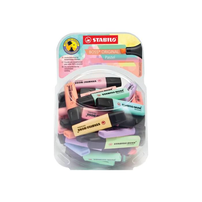 Espositore 60 evidenziatori Stabilo Boss Original Pastel assortiti 70/60-4 main product photo