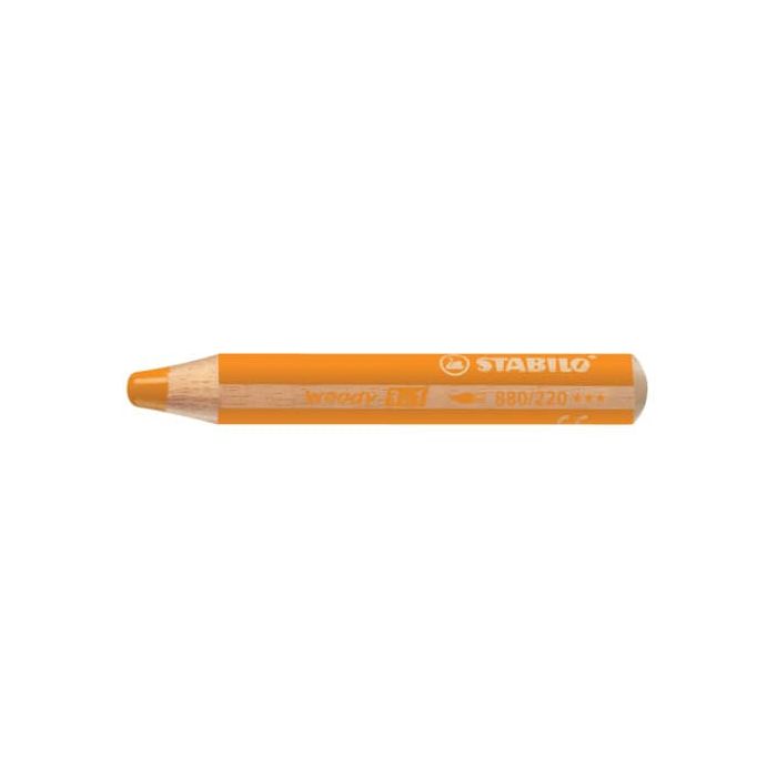 Matite colorate Stabilo Woody 3 in 1 punta larga conf. 5 pz arancio 880/220 main product photo