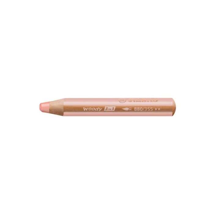 Matite colorate Stabilo Woody 3 in 1 punta larga conf. 5 pz carnicino 880/355 main product photo