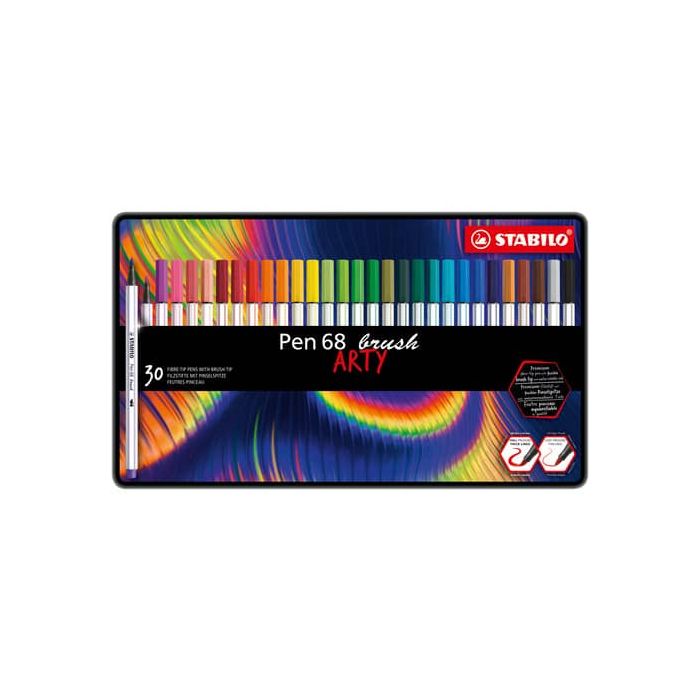 Pennarello Stabilo Arty Line Pen 68 brush punta a pennello conf. 30 colori assortiti - 568/30-31-20 main product photo