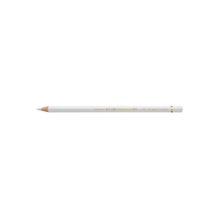 Matite colorate permanenti Faber Castell Polychromos mina 3,8 mm conf. 6 pezzi - bianco - 110101 main product photo