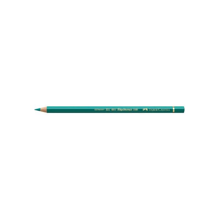 Matite colorate permanenti Faber Castell Polychromos mina 3,8 mm conf. 6 pezzi - verde cromo ossido ardente - 110276 main product photo