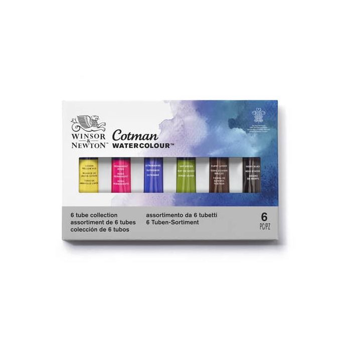 Acquarello fine Cotman in tubi da 8 ml - 6 colori assortiti - 0390635 main product photo