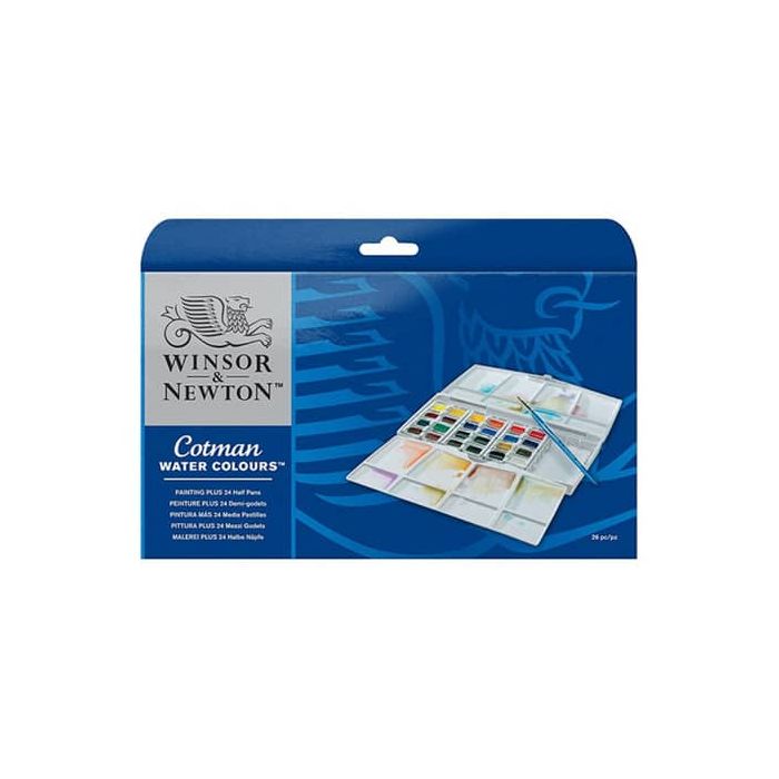 Acquarello tascabile Winson & Newton Cotman 24 mezzi godet assortiti - 0390376 main product photo