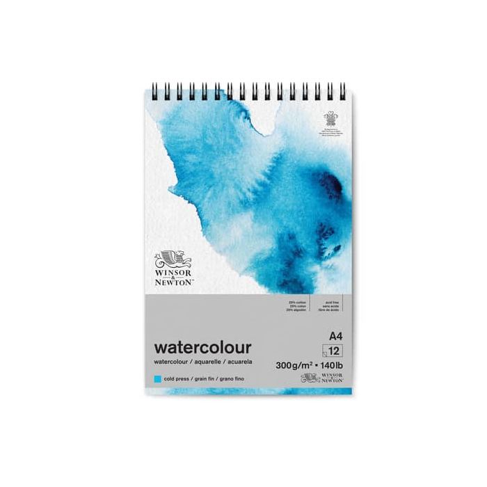 Blocco di carta per acquerello Winsor&Newton formato A4 300 gr - 12 fogli - 6662579 main product photo