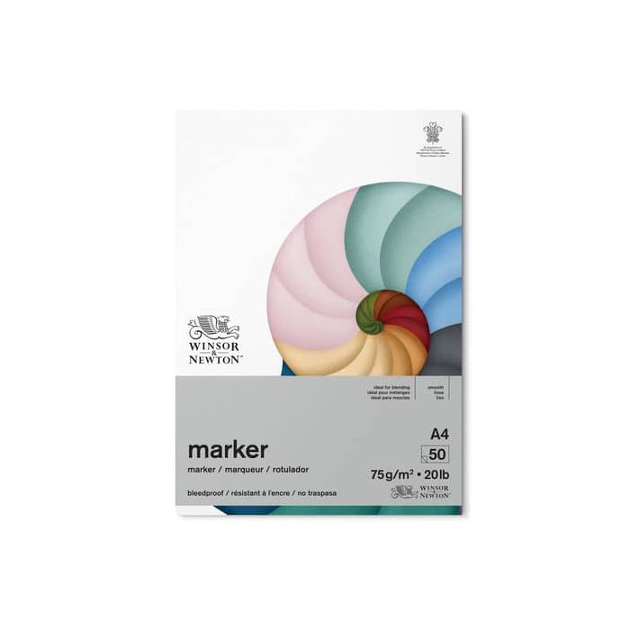 Carta in blocco per marker Winsor&Newton formato A4 75 gr - 50 fogli - 6002008 main product photo