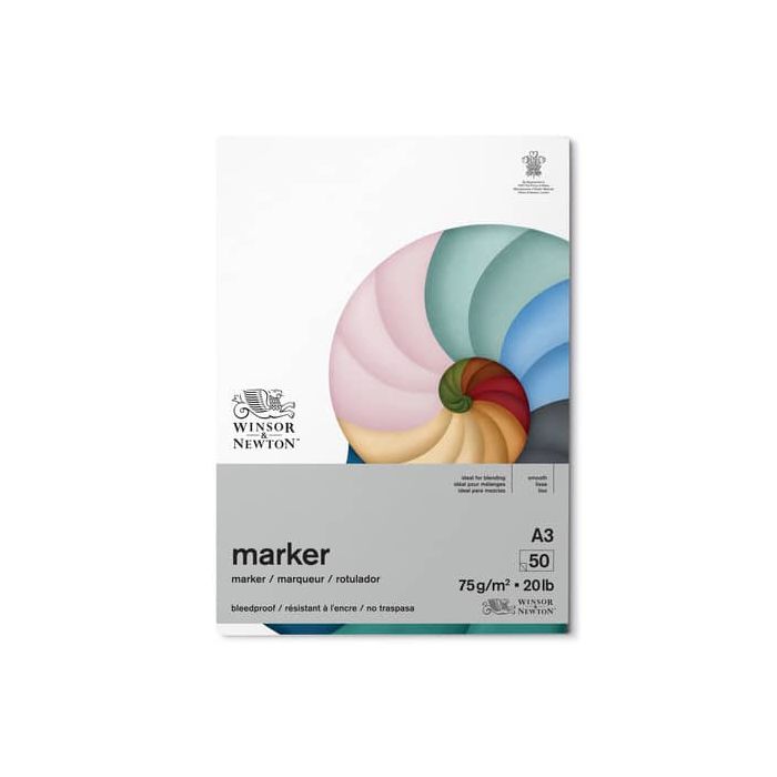 Carta in blocco per marker Winsor&Newton formato A3 75 gr - 50 fogli - 6002009 main product photo