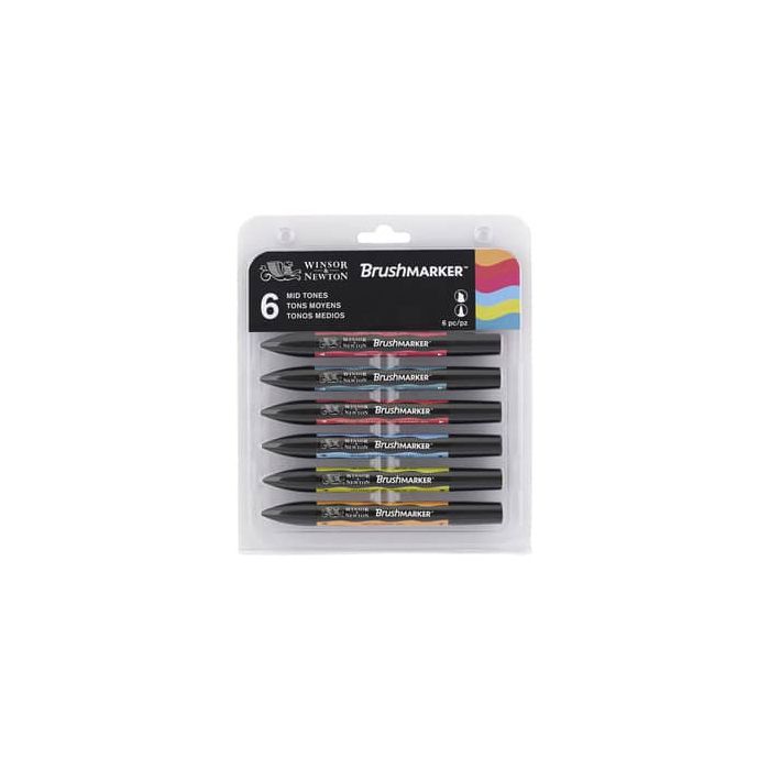 Pennarelli doppia punta Winsor&Newton brush toni medi - 0290124 main product photo