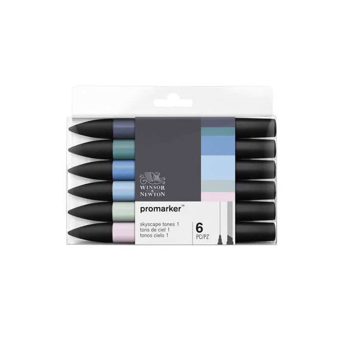 Pennarelli doppia punta Winsor&Newton 6 colori skyscape - 0290118 main product photo
