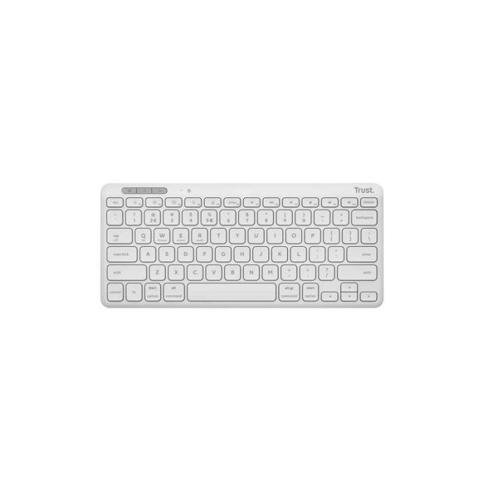 Tastiera wireless compatta multidispositivo Trust Lyra bianco 25143 main product photo