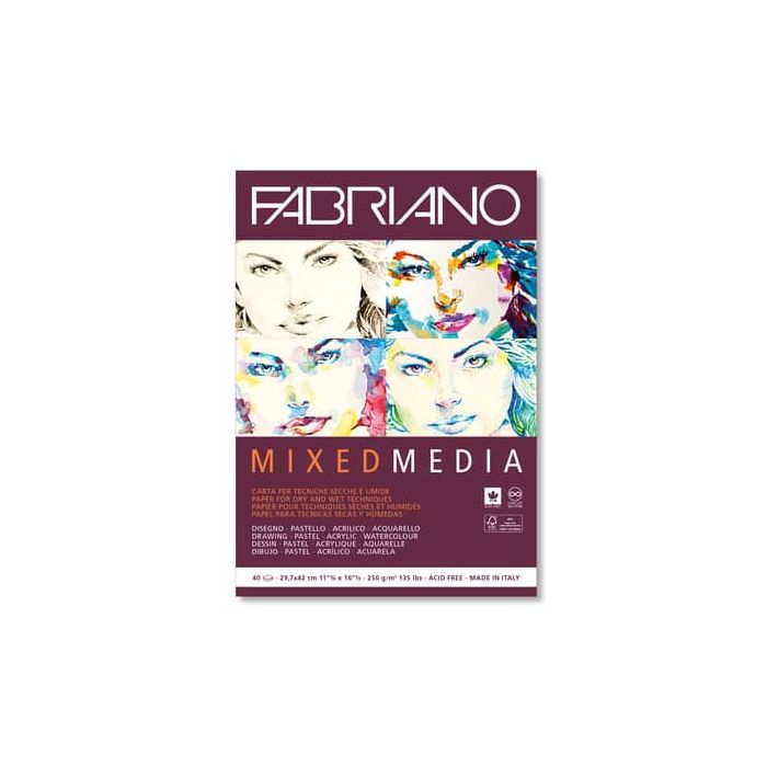 Blocco belle arti Fabiano mixed media 40 fogli A3 - 250 g - 19100382 main product photo