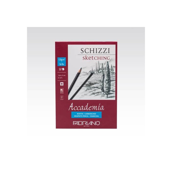 Blocco collato Fabriano ACCADEMIA grana naturale 200 g A5 - 50 fogli 41121421 main product photo