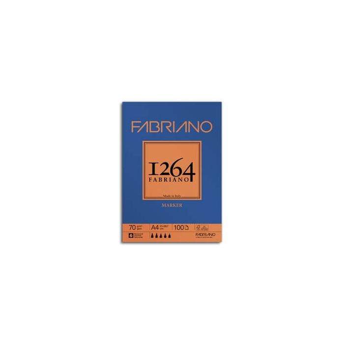 Blocco di carta collato Fabriano 1264 Marker 70g A4 - 19100640 main product photo