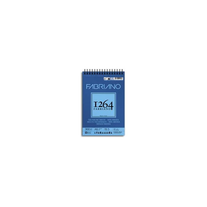 Blocco spiralato tecniche miste Fabriano 1264 - 300 g A5 - 15 fogli 19100642 main product photo