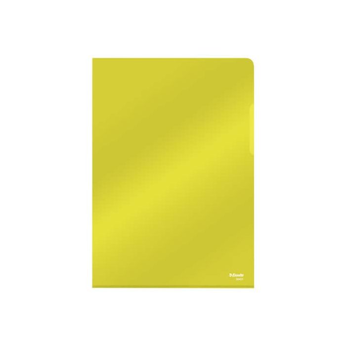 Cartella lucid ad L in PVC Esselte Crystal 220x310 mm conf. da 25 pezzi Esselte giallo - 554310 main product photo
