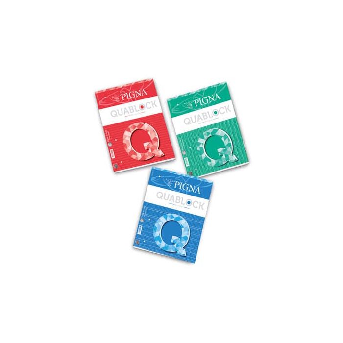 Quablock Pigna a 4 fori - 50 fogli A4 80 g/mq quadretti 5M - 0060977 5M main product photo