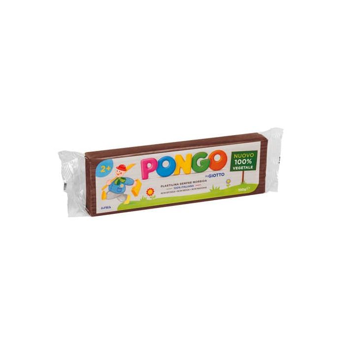 Panetto di plastilina 100% vegetale Pongo by Giotto 350 g marrone - F603506 main product photo