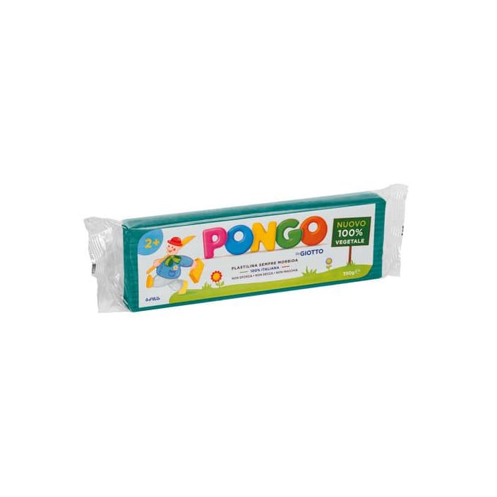 Panetto di plastilina 100% vegetale Pongo by Giotto 350 g verde smeraldo - F603516 main product photo