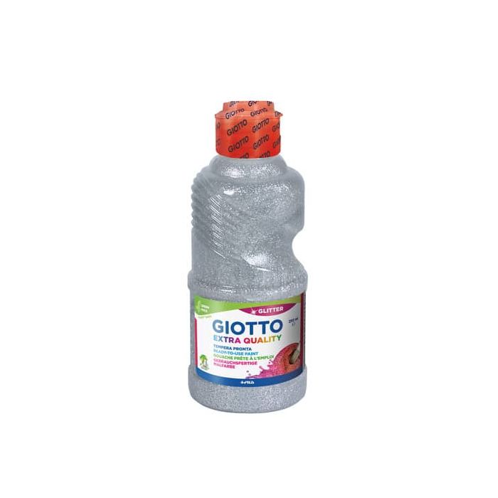 Tempera pronta Giotto glitter in flacone 250 ml argento glitter F53120200 main product photo