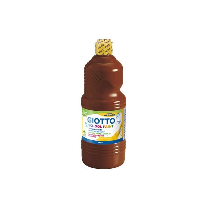 Tempera pronta Giotto School Paint in flacone 1 L marrone F535528 main product photo