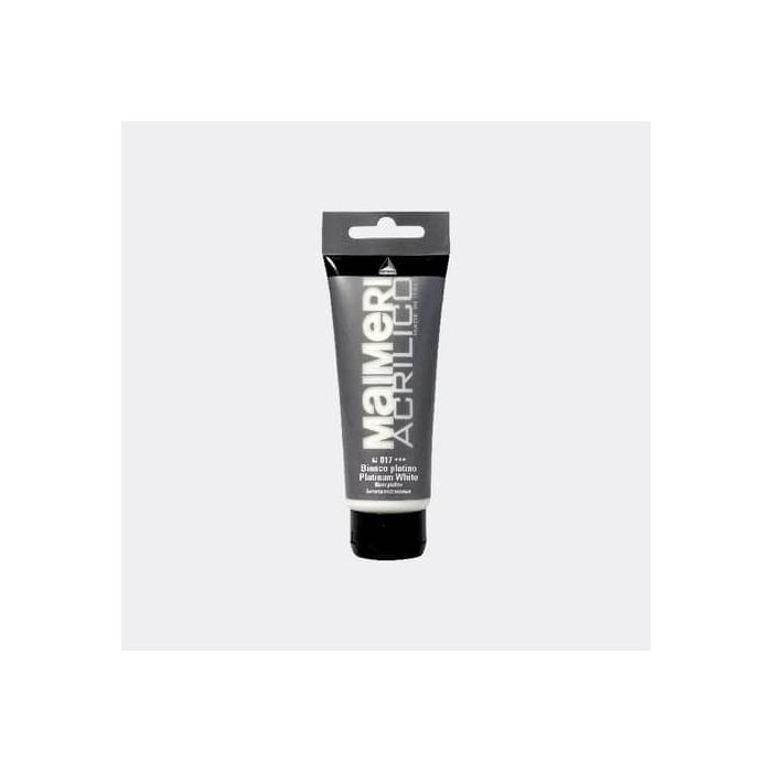 Colore acrilico Maimeri in tubetto 75 ml bianco platino - M0916017 main product photo