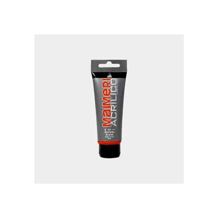 Colore acrilico Maimeri in tubetto 75 ml scarlatto - M0916274 main product photo