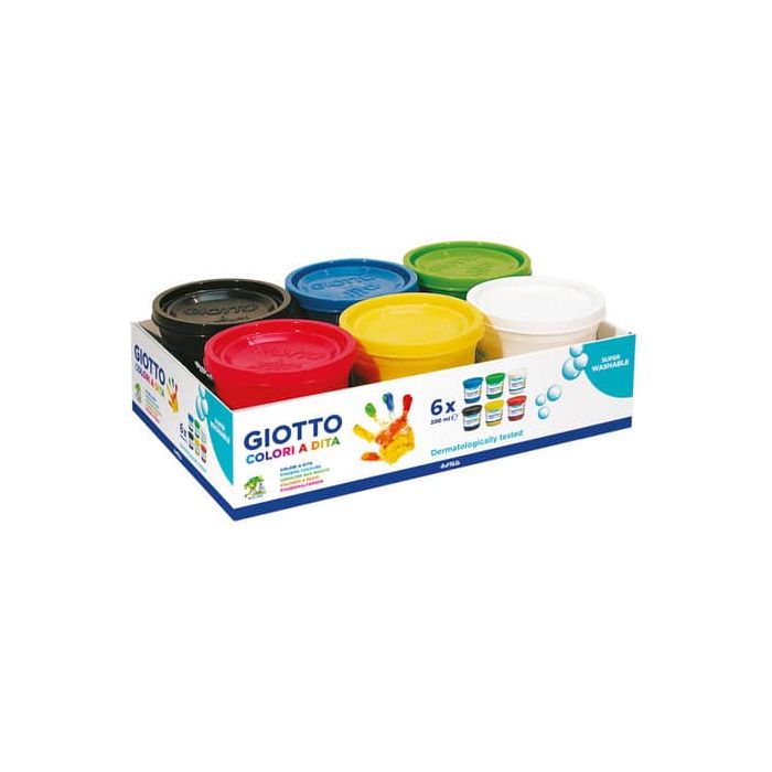 Colori a dita Giotto in conf. 200 ml 6 colori assortiti F535000 main product photo