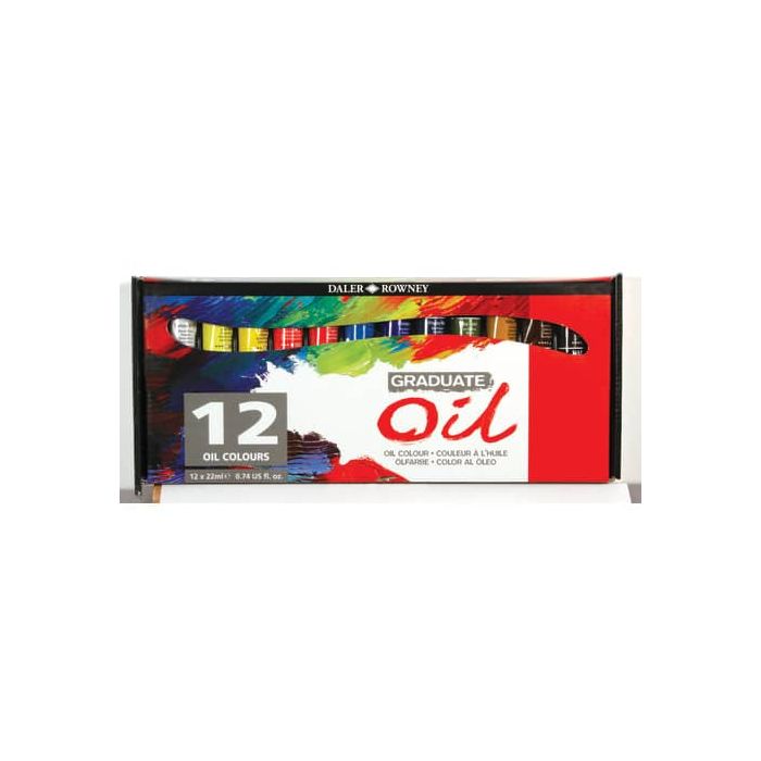 Colori a olio Daler Rowney Graduate Oil in tubetto 22 ml 12 colori assortiti D117522012 main product photo