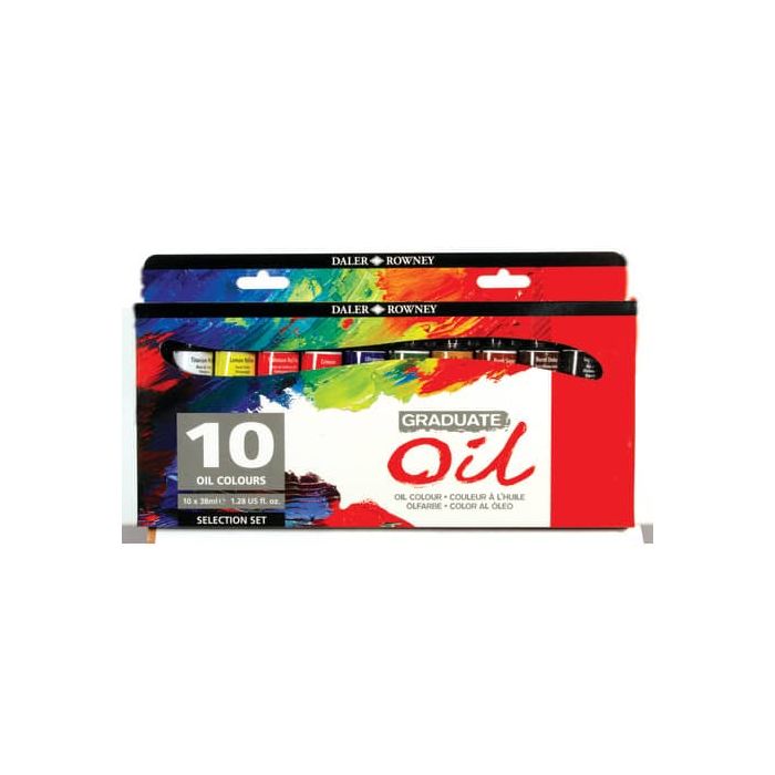 Colori a olio Daler Rowney Graduate Oil in tubetto 38 ml 10 colori assortiti D117900100 main product photo