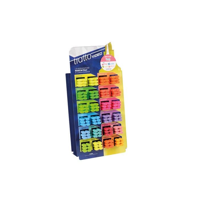 Espositore Tratto Video Fluo e Pastel modulare 288 pezzi assortiti F837500 main product photo