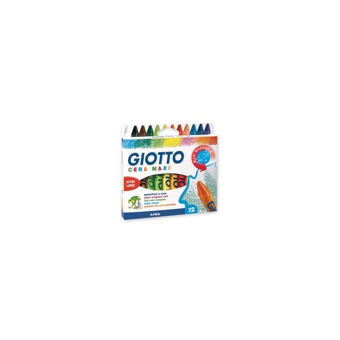 Pastelli a cera Giotto Maxi in conf. da 12 colori assortiti F291200 main product photo