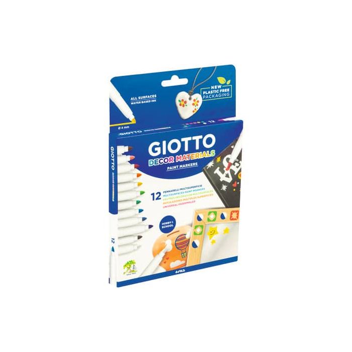 Pennarelli Giotto Decor Materials in conf. da 12 colori assortiti F453400 main product photo