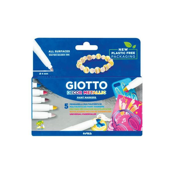Pennarelli Giotto Decor Metallic in conf. 5 colori assortiti F452900 main product photo