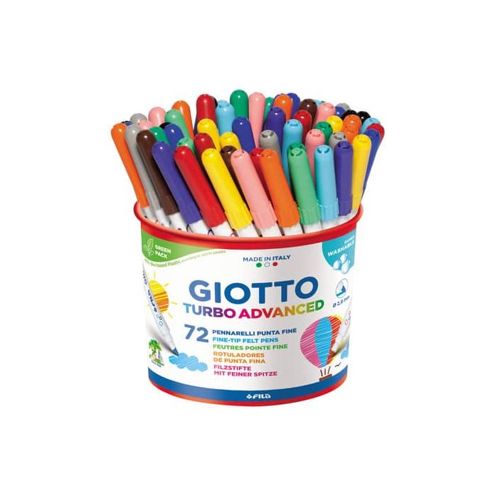 Pennarelli Giotto Turbo Advanced in conf. 72 colori assortiti F520300 main product photo