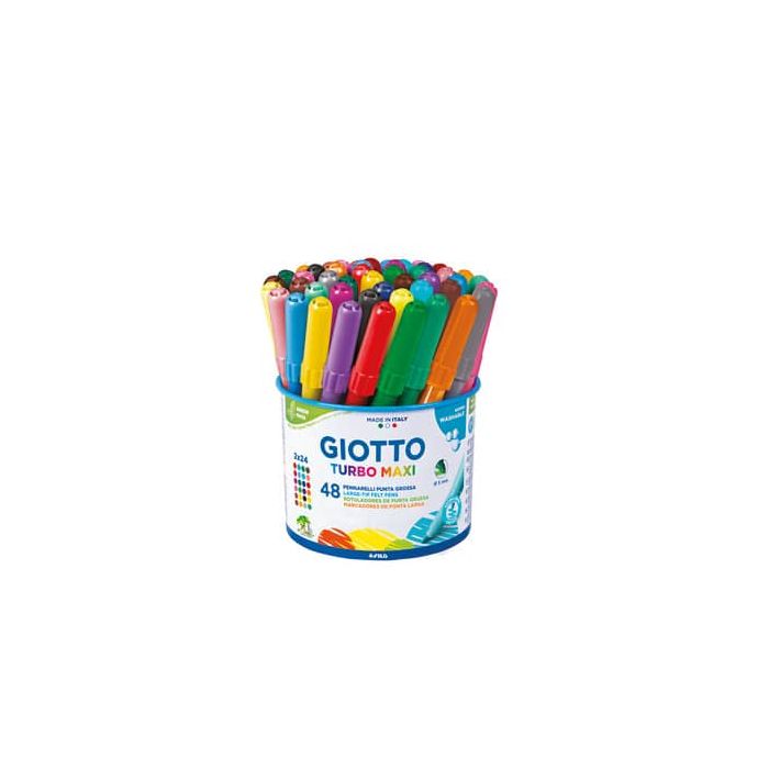 Pennarelli Giotto Turbo Maxi in conf. da 48 colori assortiti F526300 main product photo