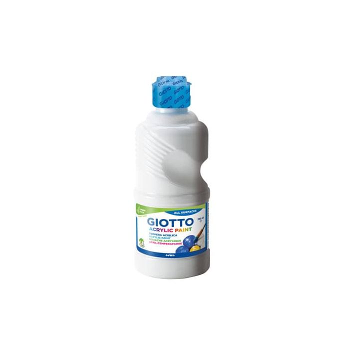 Tempera acrilica Giotto in flacone da 250 ml bianco F534001 main product photo