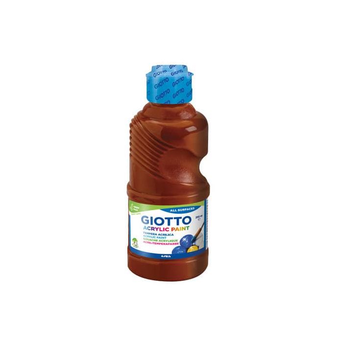 Tempera acrilica Giotto in flacone da 250 ml marrone F534028 main product photo