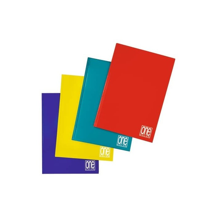 Maxi quaderno cartonato One Color - A4 60 gr/mq - 240 facciate a righe 0B con margine colori assortiti - 5960 main product photo