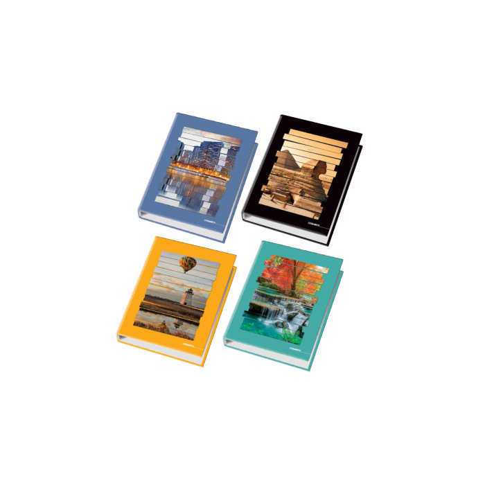Raccoglitore ad anelli Blasetti - 4 anelli D30 - 26x32 cm per fogli A4 - fantasie assortite Paesaggi - 4172 main product photo