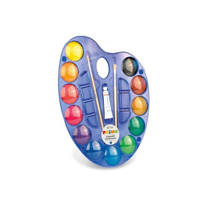 Acquerelli Primo Ø 44 mm in conf. da 12 colori assortiti + tavolozza - 102A12TOM main product photo