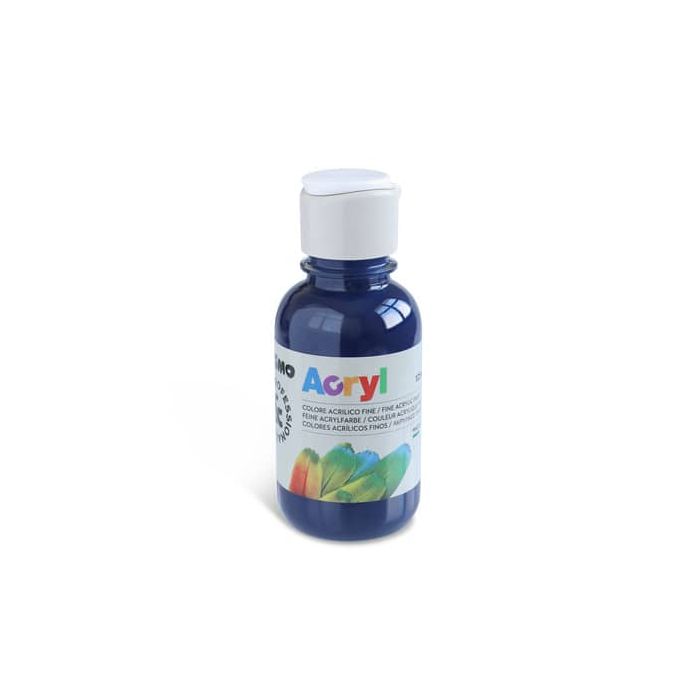 Colore acrilico Primo in bottiglia PET con tappo dosatore 125 ml blu notte 402TA125521 main product photo