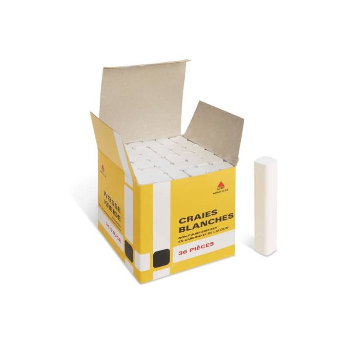 Gessi bianchi quadrati Primo conf. 36 - bianco 001GB36 main product photo