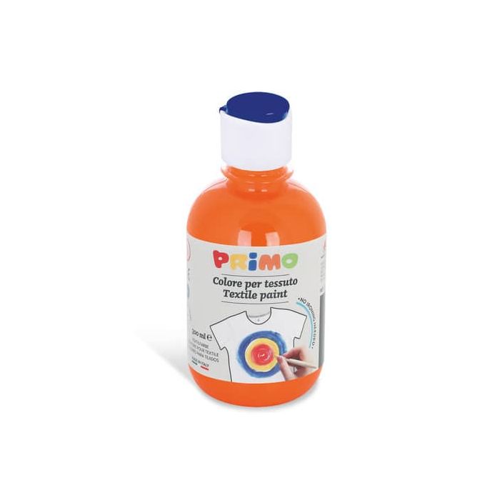 Colore per tessuto in bottiglia Primo con tappo dosatore 300 ml arancio - 411TX300250 main product photo