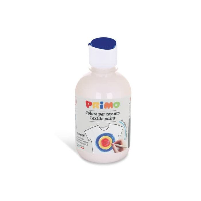 Colore per tessuto in bottiglia Primo con tappo dosatore 300 ml bianco - 411TX300100 main product photo
