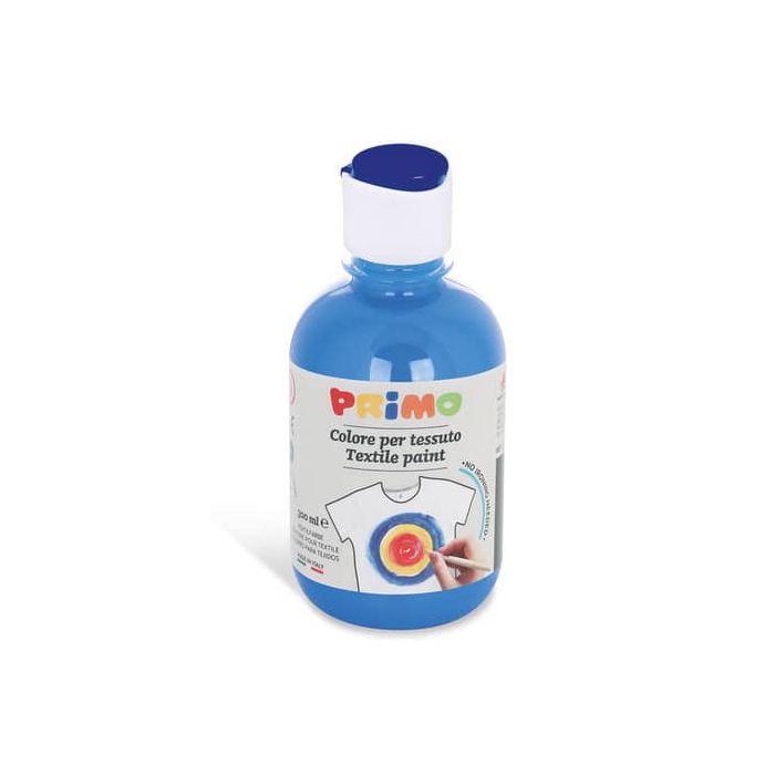 Colore per tessuto in bottiglia Primo con tappo dosatore 300 ml ciano - 411TX300501 main product photo
