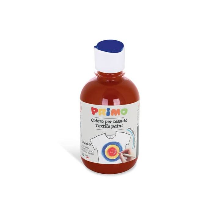 Colore per tessuto in bottiglia Primo con tappo dosatore 300 ml terra Siena bruciata - 411TX300730 main product photo