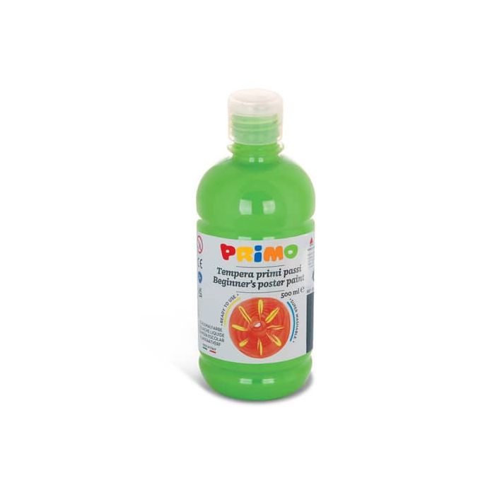 Tempera brillante in bottiglia in PET Primo Primi Passi 500 ml verde chiaro - 202BR500600 main product photo