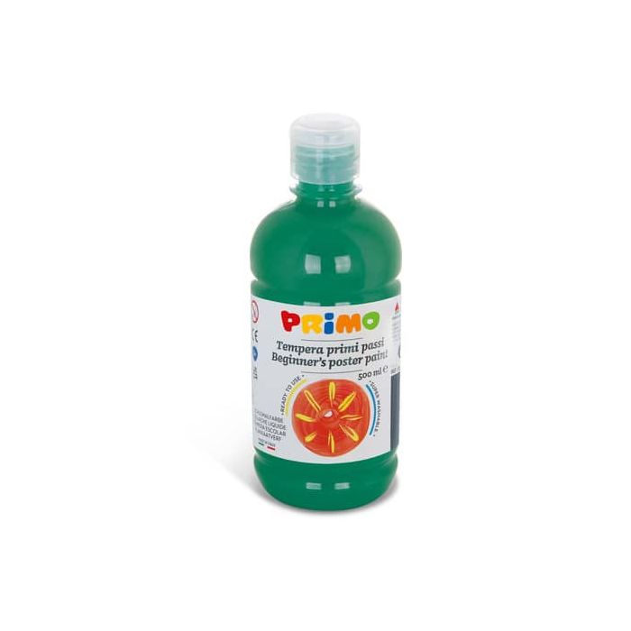 Tempera brillante in bottiglia in PET Primo Primi Passi 500 ml verde scuro 202BR500630 main product photo